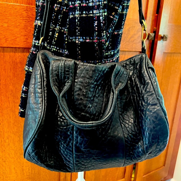 Alexander Wang Rocco Black Leather Studded Purse - Picture 1 of 13